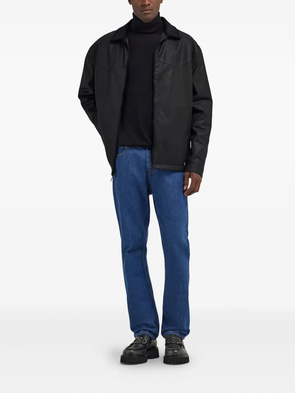 Roberto Cavalli turtleneck wool sweater - Zwart