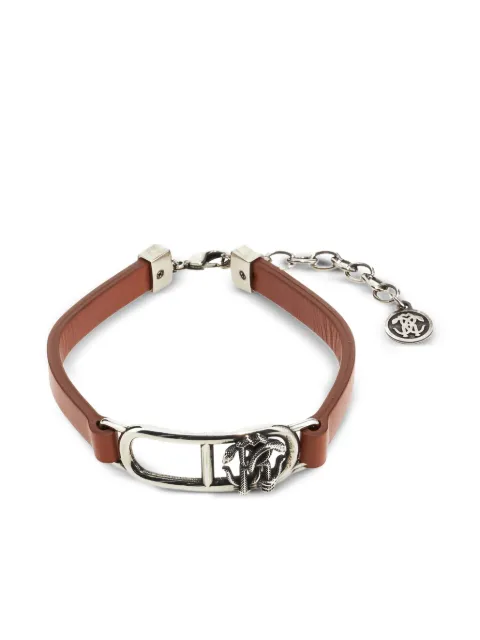 Roberto Cavalli leather RC monogram-detail bracelet