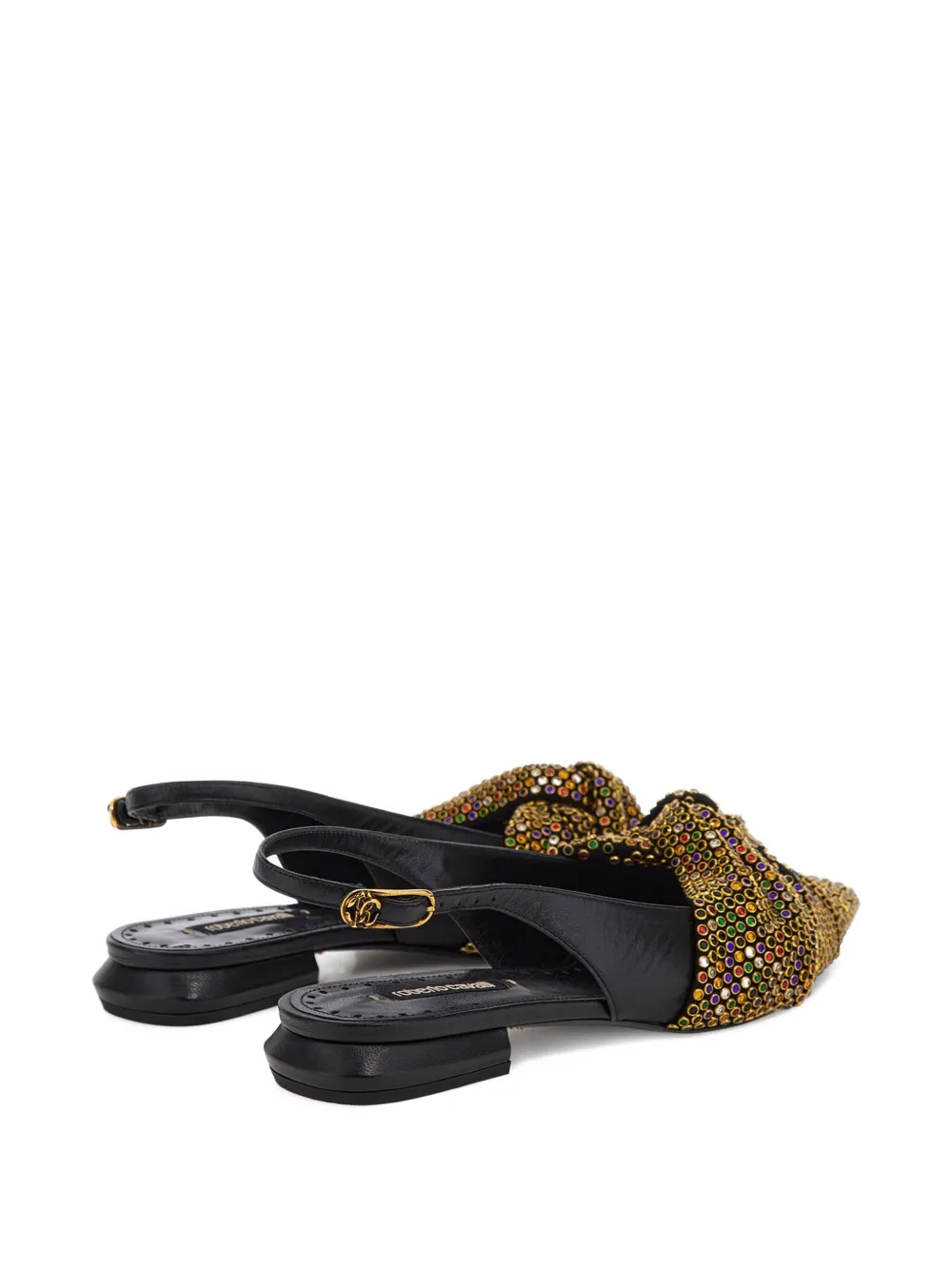 Roberto Cavalli Beaded-embellishment Flat Pumps In Multi