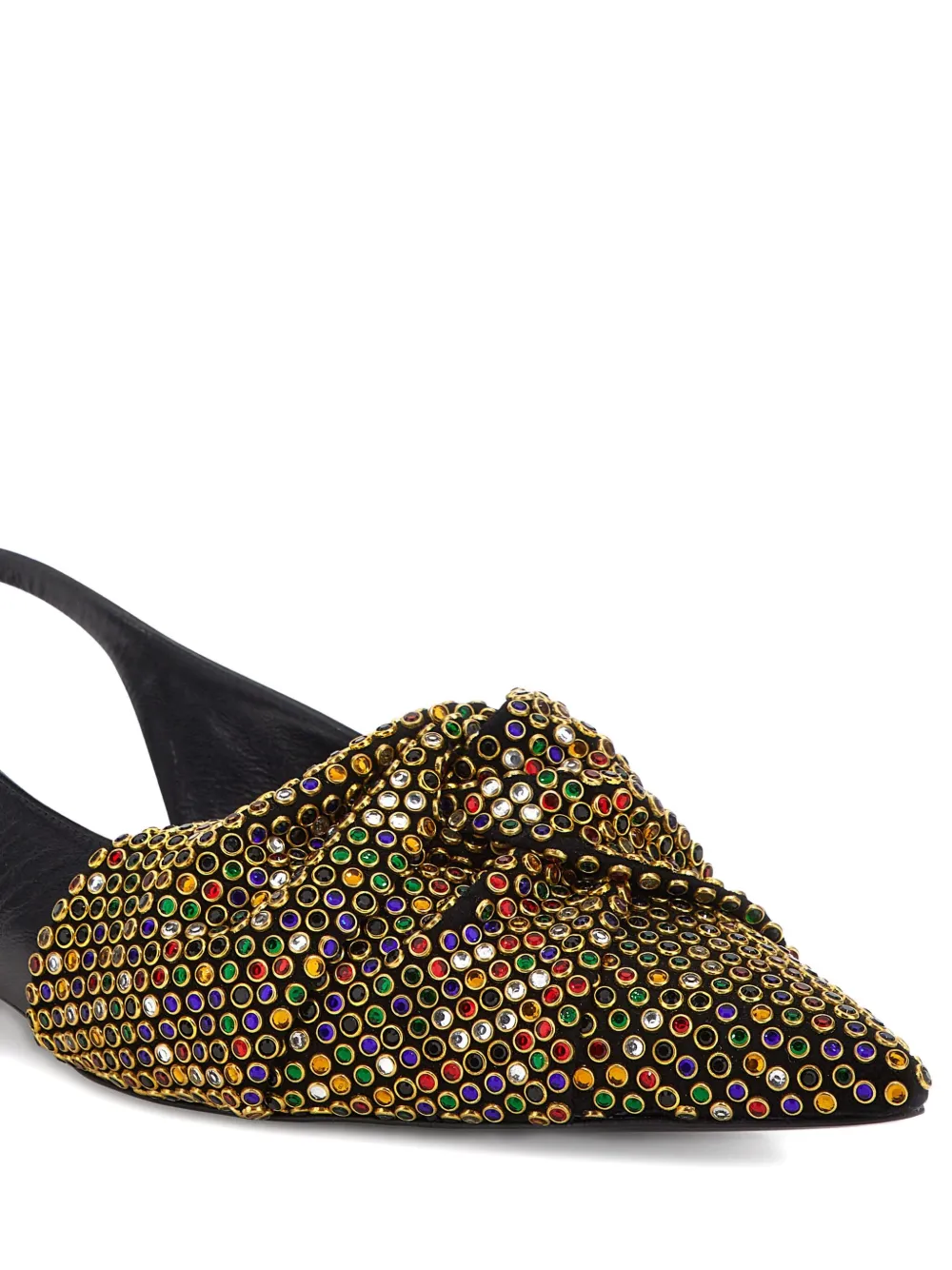 Roberto Cavalli Beaded-embellishment Flat Pumps In Multi
