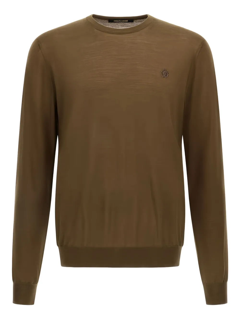 Roberto Cavalli logo-embroidered wool sweater | Brown | Image 1
