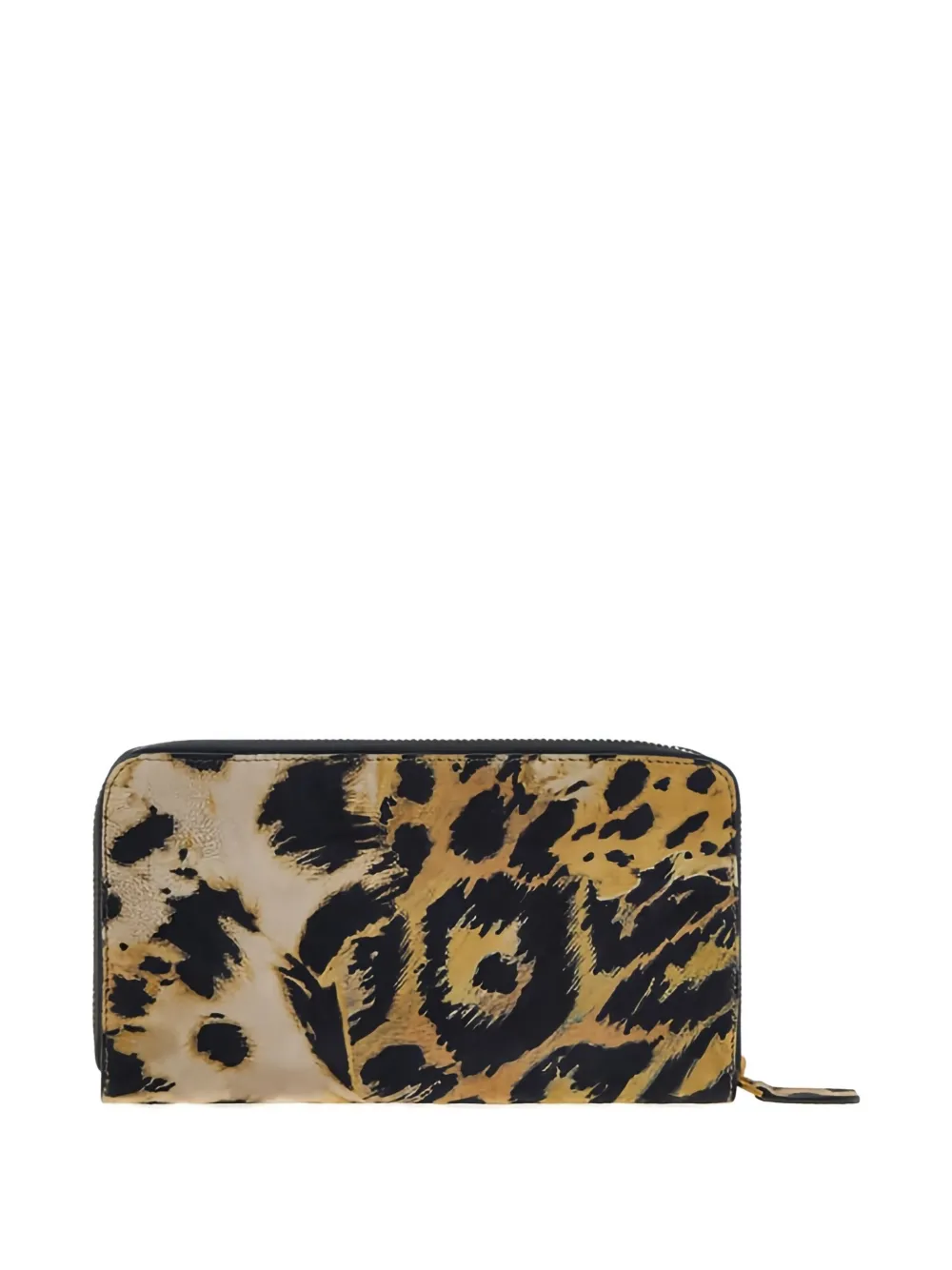 Roberto Cavalli leopard-print zip-around wallet - Bruin