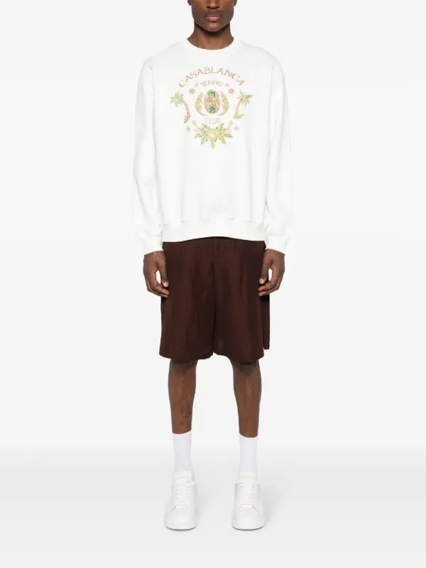 Casablanca Tennis Club Sweatshirt | White | FARFETCH
