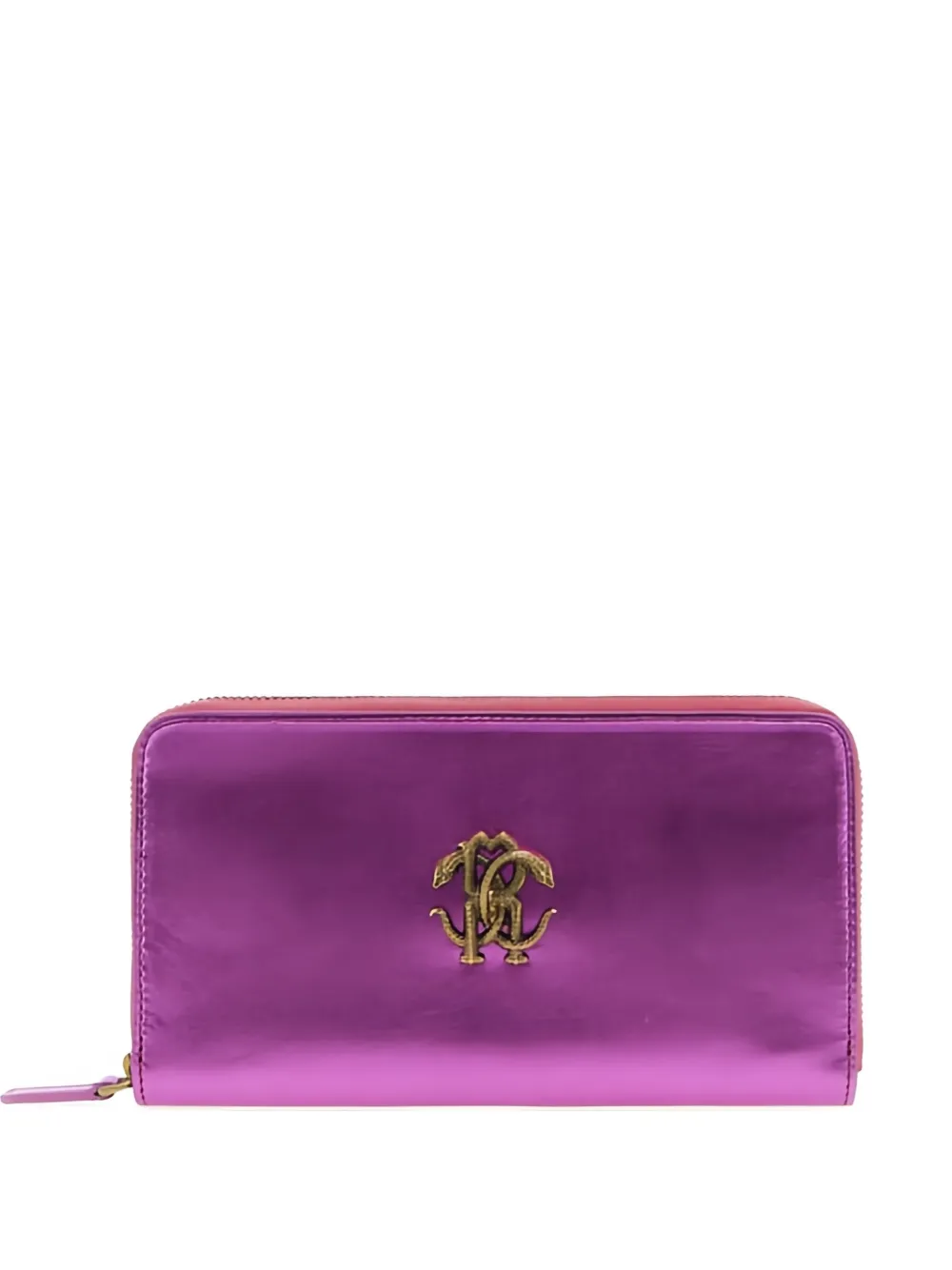 Roberto Cavalli logo-plaque zip-around wallet | Pink | Image 1