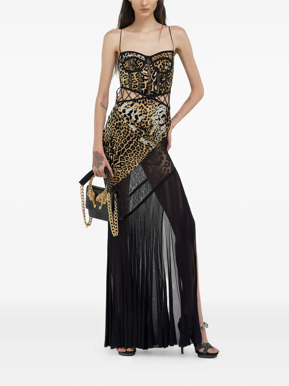 Roberto Cavalli leopard-print maxi dress - Bruin