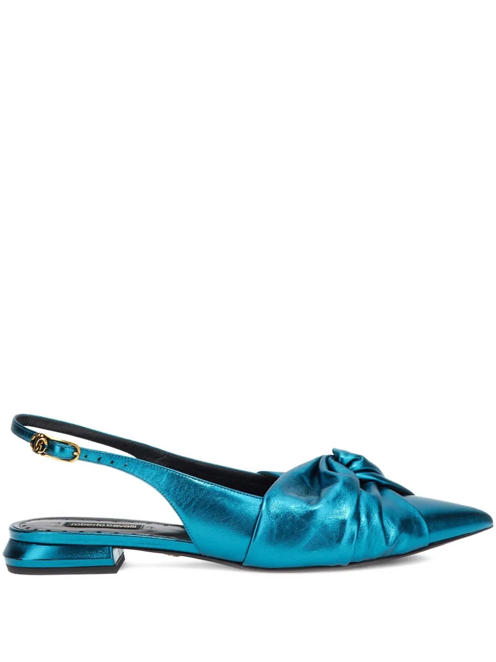 Roberto Cavalli Pumps met geknoopt detail en puntige neus Blauw