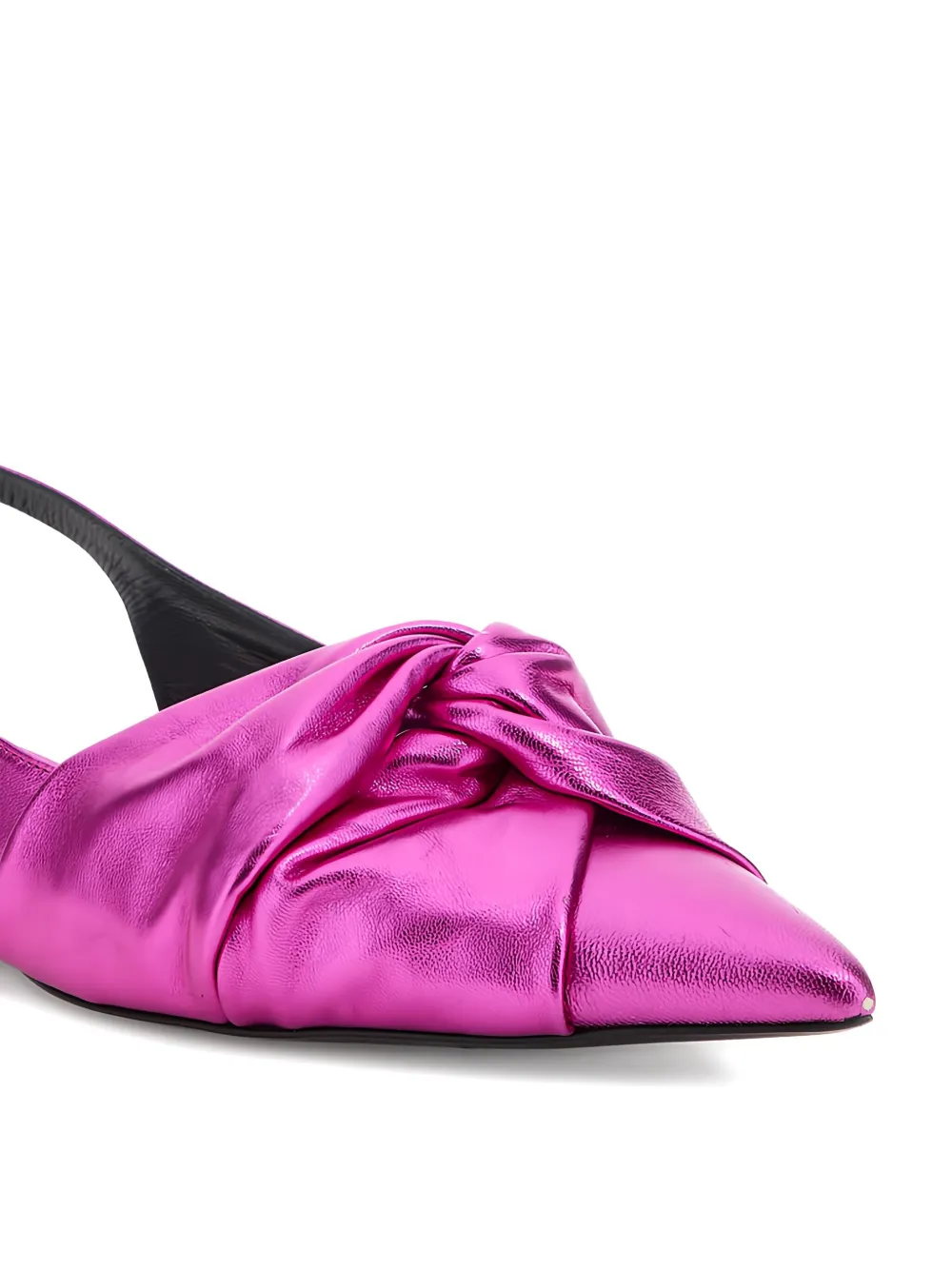 Roberto Cavalli knot-detail slingback flat pumps Pink