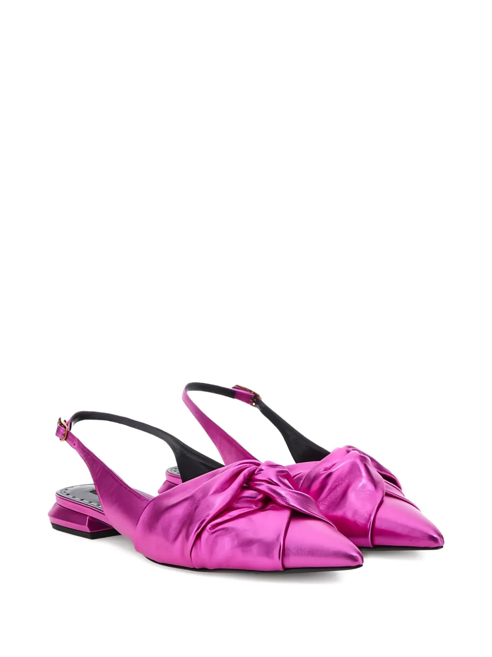 Roberto Cavalli knot-detail slingback flat pumps Pink