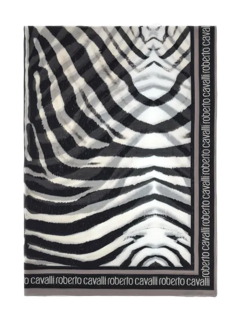 Roberto Cavalli zebra-pattern scarf