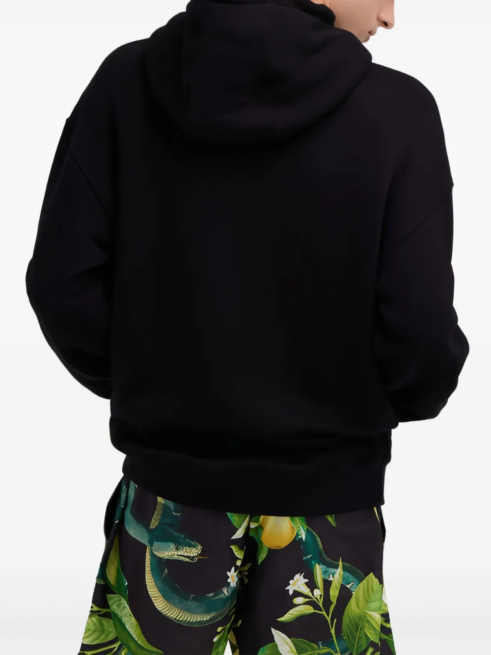 Roberto Cavalli Hoodie met aangehechte sjaal Zwart