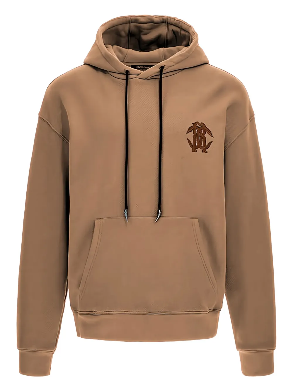 Roberto Cavalli Hoodie mit Logo-Stickerei - Braun