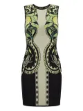 Roberto Cavalli snake-motif knitted mini dress - Black