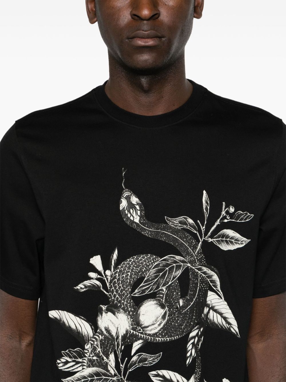 Roberto Cavalli Katoenen T-shirt met print Zwart
