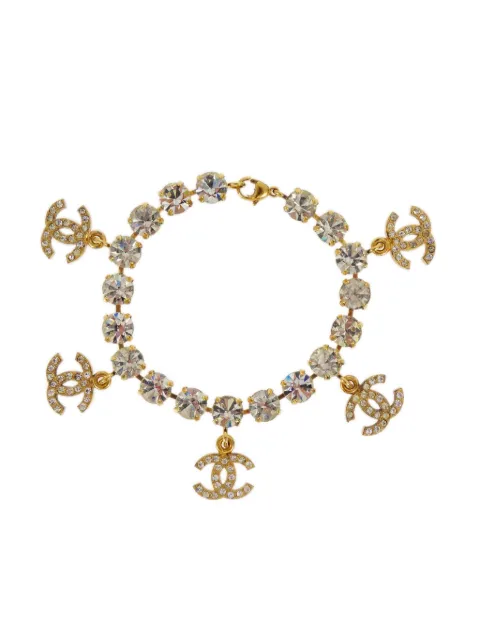 CHANEL Pre-Owned 1996 CC rhinestone-embellished bracelet