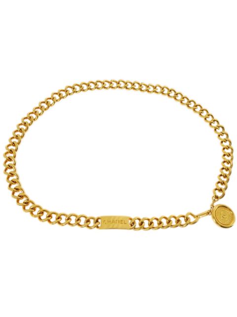 Cheap HOT SALE CHANEL 1990-2000s Medallion chain-link belt Women