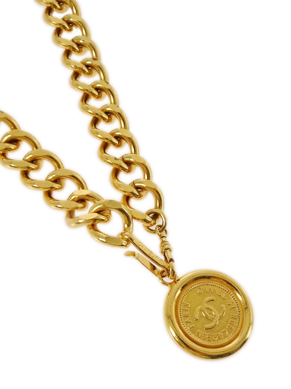 Pre-owned Chanel Medallion 搭链腰带（1990-2000年代典藏款） In Gold