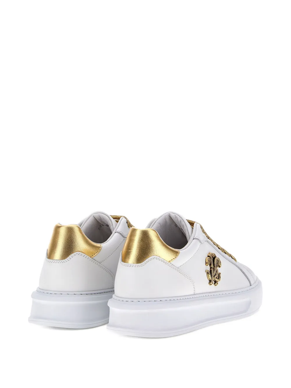 Roberto Cavalli monogram-plaque sneakers White