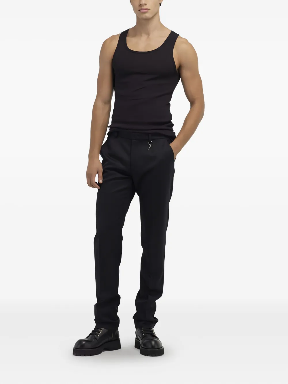 Roberto Cavalli ribbed cotton tank top - Zwart