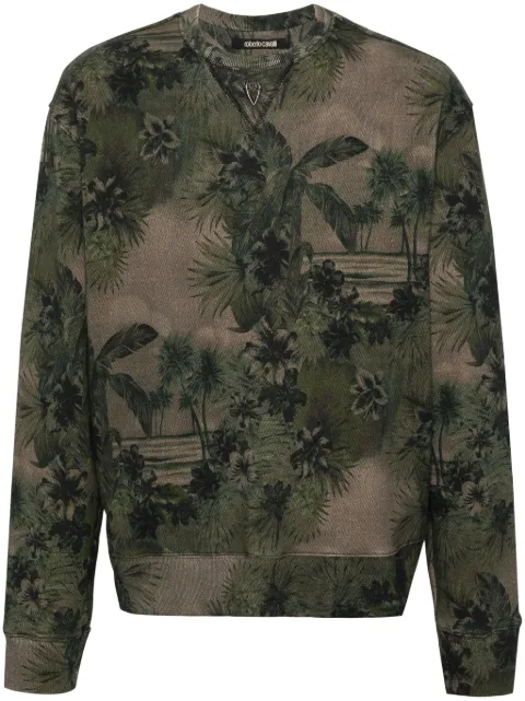 Roberto Cavalli Hawaii-print cotton sweatshirt