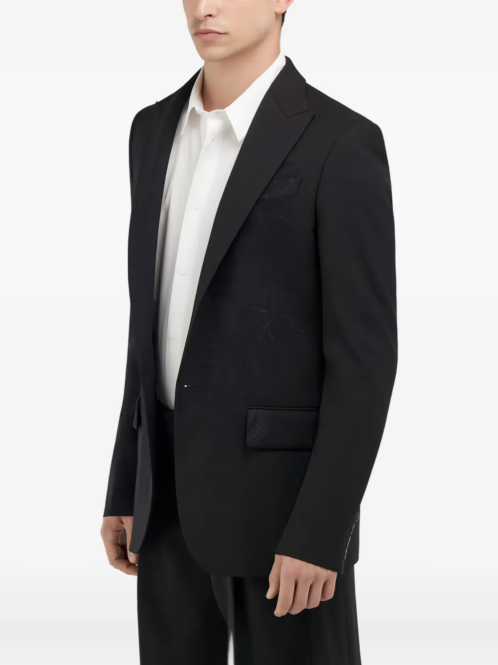 Roberto Cavalli Wool Suit Jacket In Black