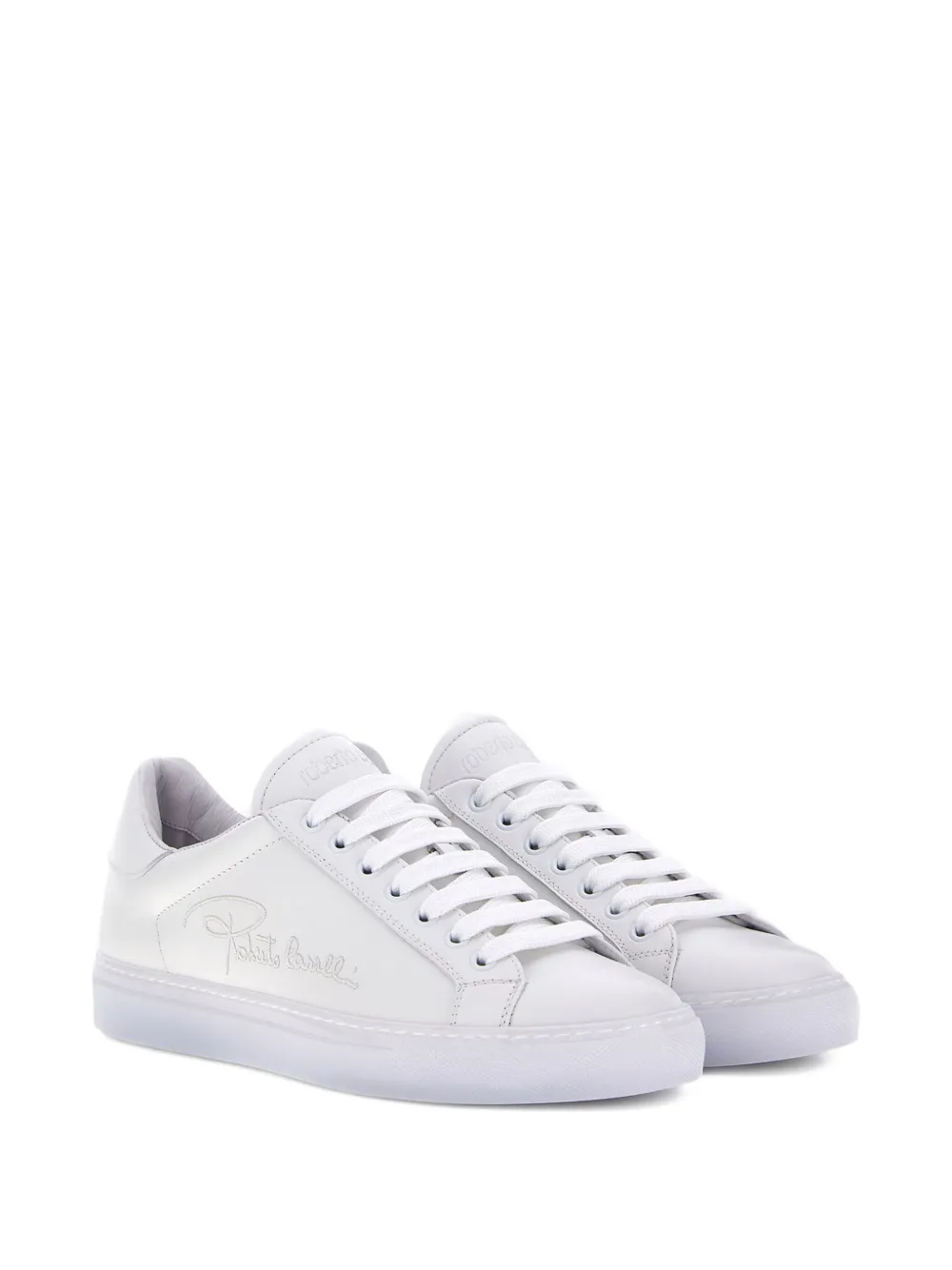 Roberto Cavalli logo-embroidered sneakers White