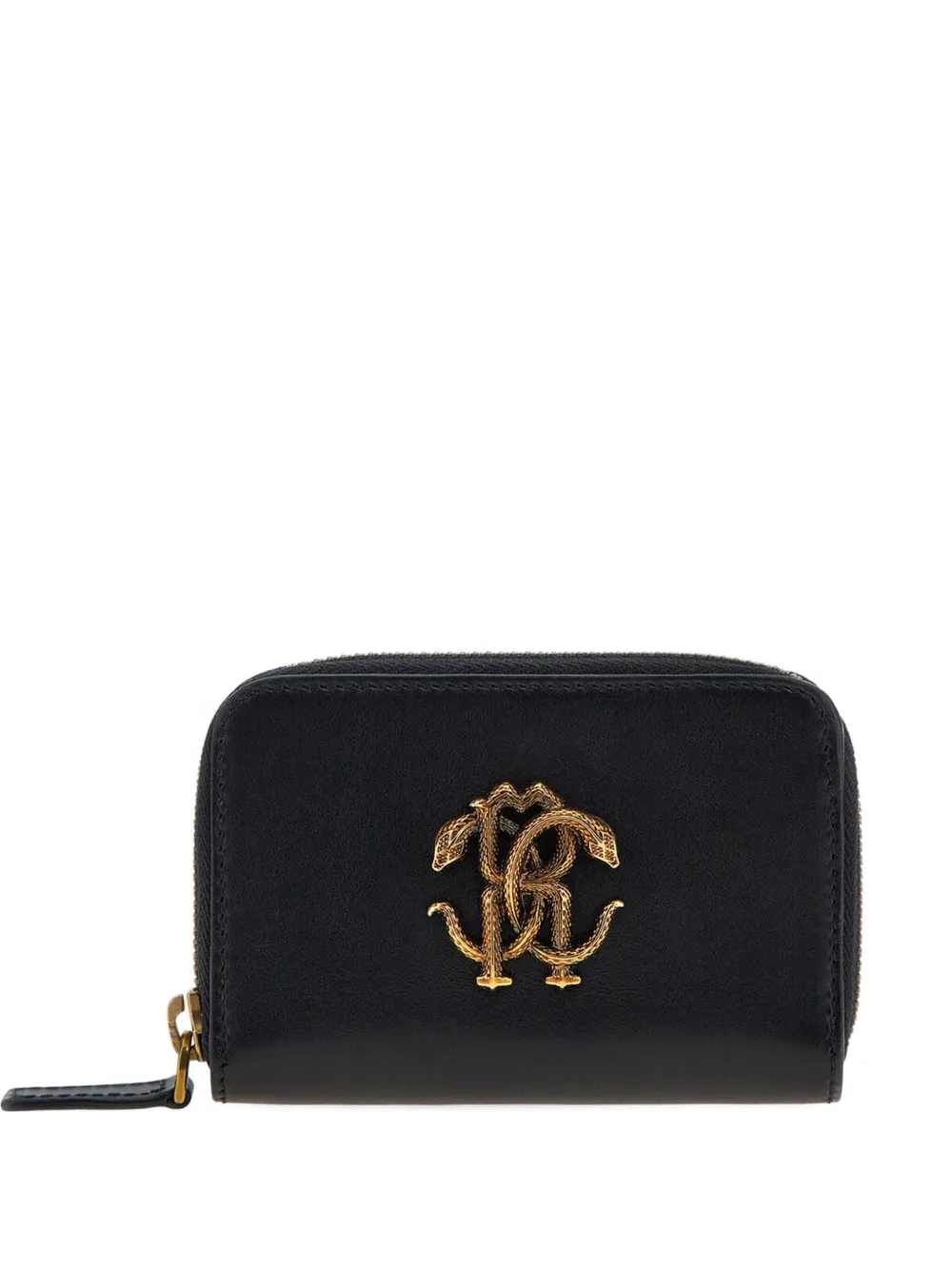 Roberto Cavalli Mirror Snake-plaque wallet - Nero