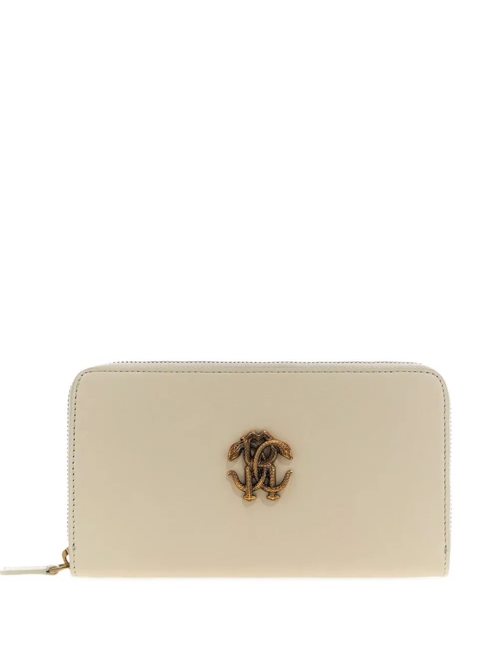 Roberto Cavalli zip-around logo-embellished wallet | Neutrals | Image 1