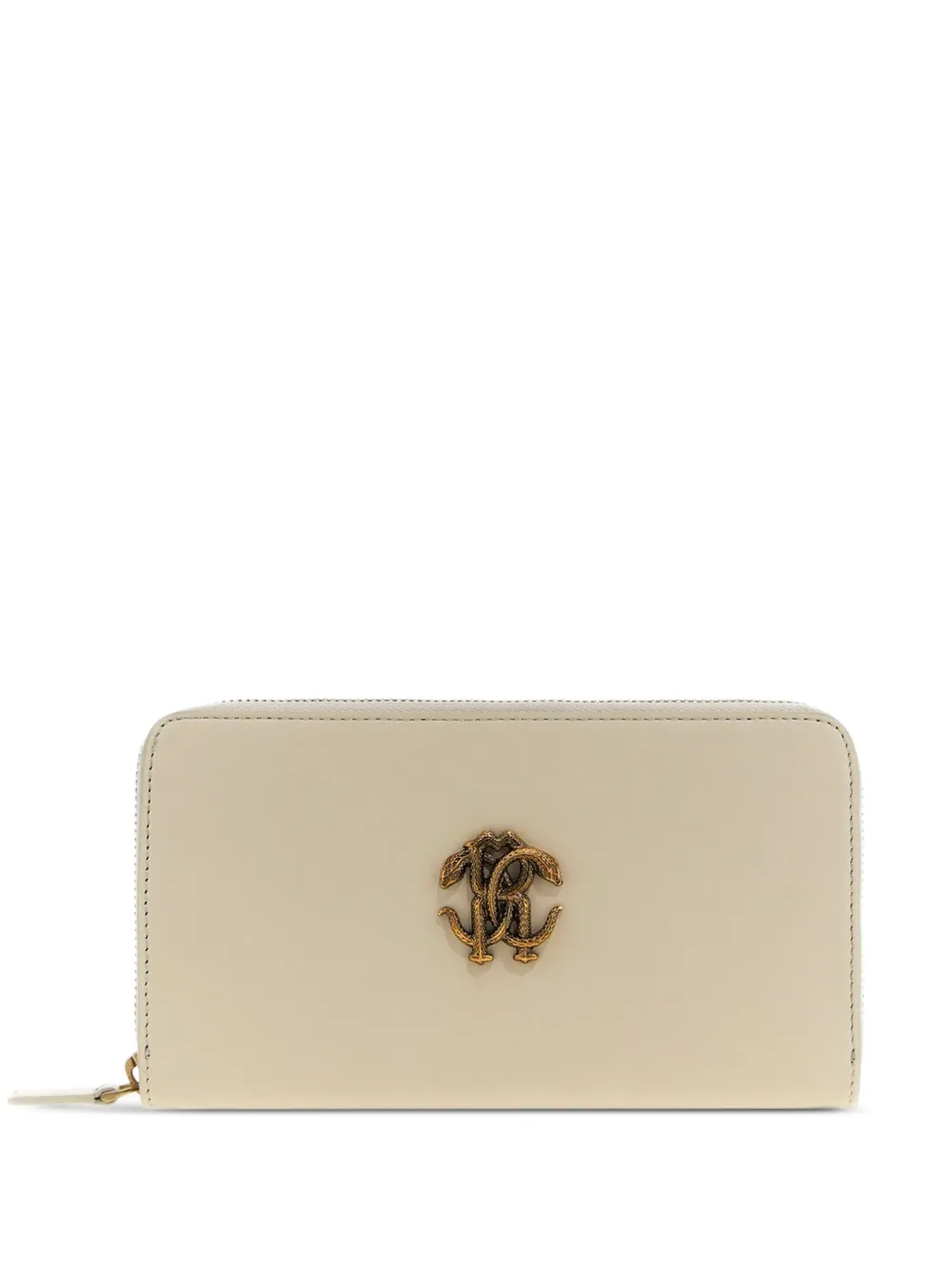 Roberto Cavalli zip-around logo-embellished wallet | Neutrals | Image 1