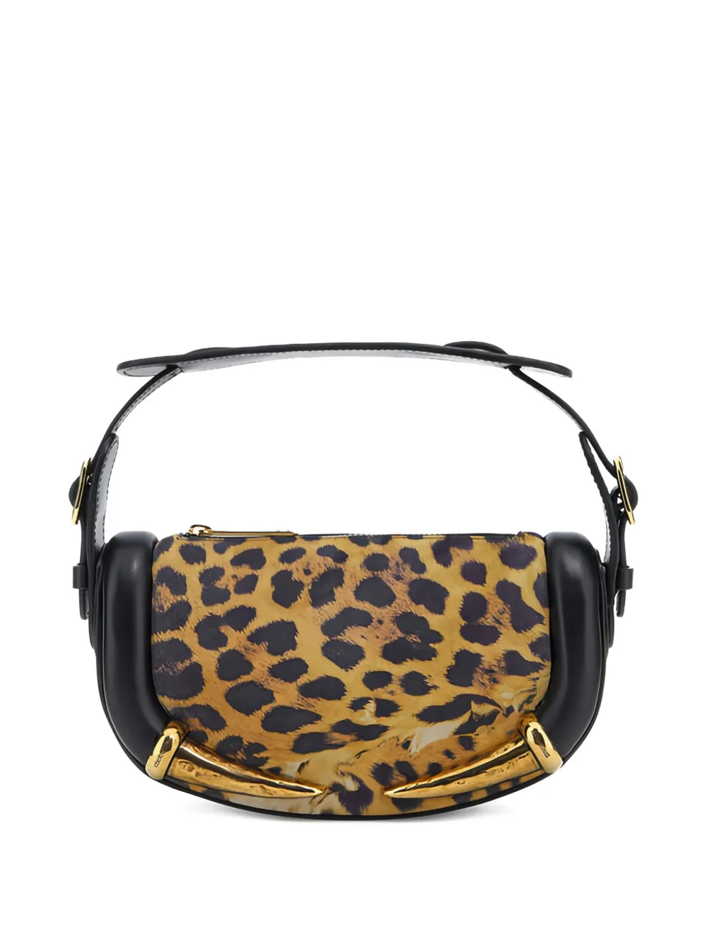Roberto Cavalli Leopard-print Shoulder Bag In Brown