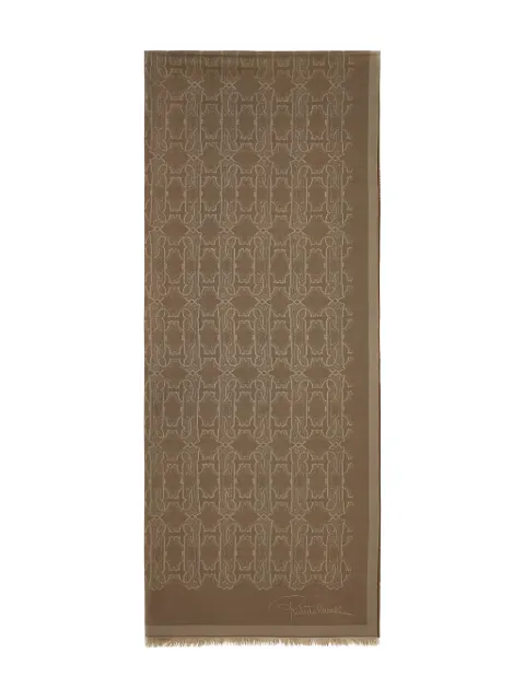 Roberto Cavalli monogram-pattern scarf