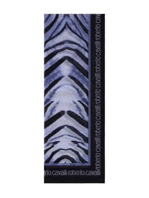 Roberto Cavalli zebra-print flat-hem scarf