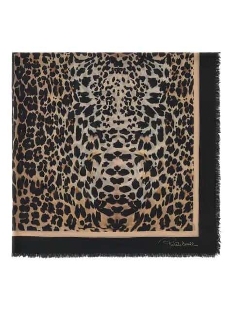 Roberto Cavalli leopard-print scarf