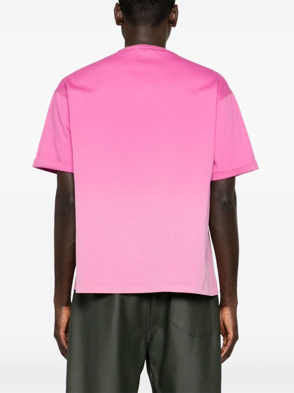 Shop Roberto Cavalli Hawaii-print Cotton T-shirt In Pink