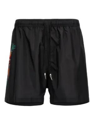 Givenchy logo-print Swim Shorts | Black | FARFETCH PH