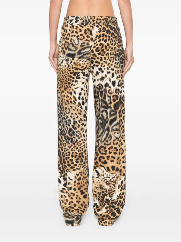 VIP【関税送料無料】希少 ROBERTO CAVALLI COTTON PANTS Roberto Cavalli Jaguar Skin-print Cotton Track Pants