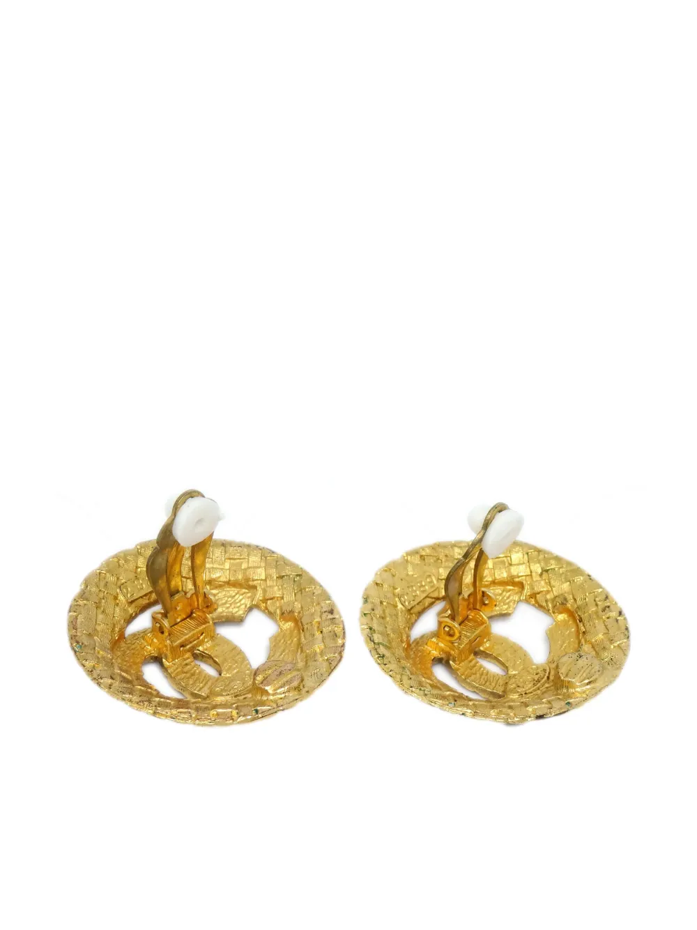 CHANEL Pre-Owned 1994 CC button clip-on earrings | Image 2