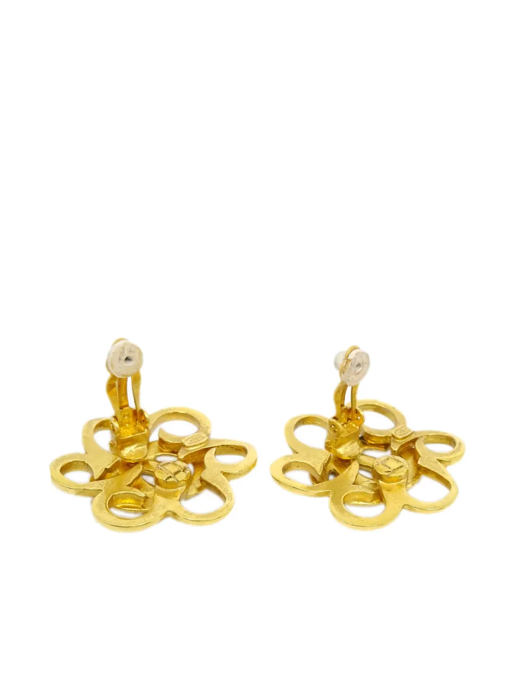 CHANEL Pre-Owned 1996 pre-owned oorclips met CC-logo - Goud