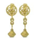CHANEL Pre-Owned 1996 CC dangle clip-on earrings - Gold