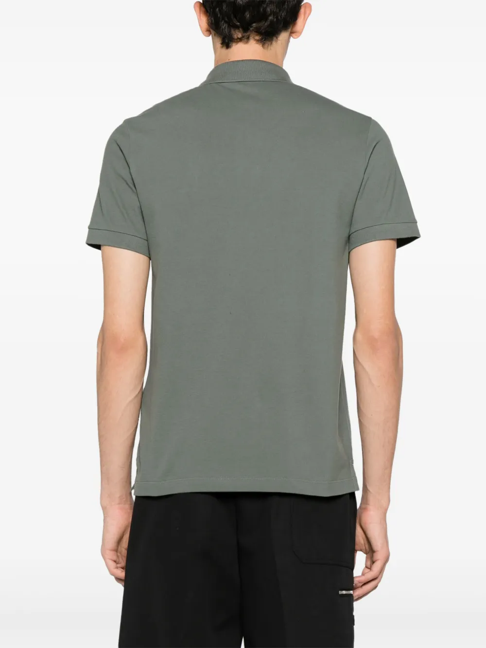 Stone Island Piqué poloshirt met Compass-patch Groen