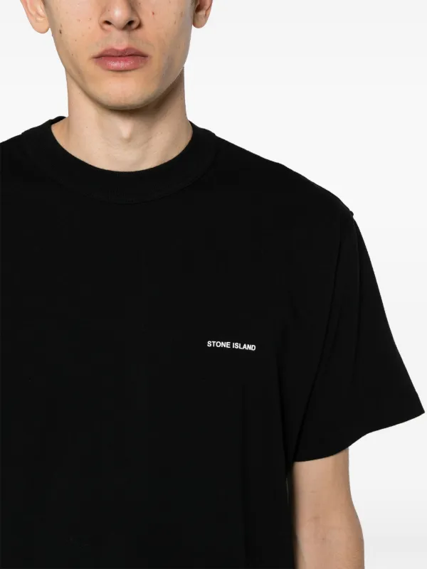 Stone Island logo embossed Cotton T shirt Farfetch
