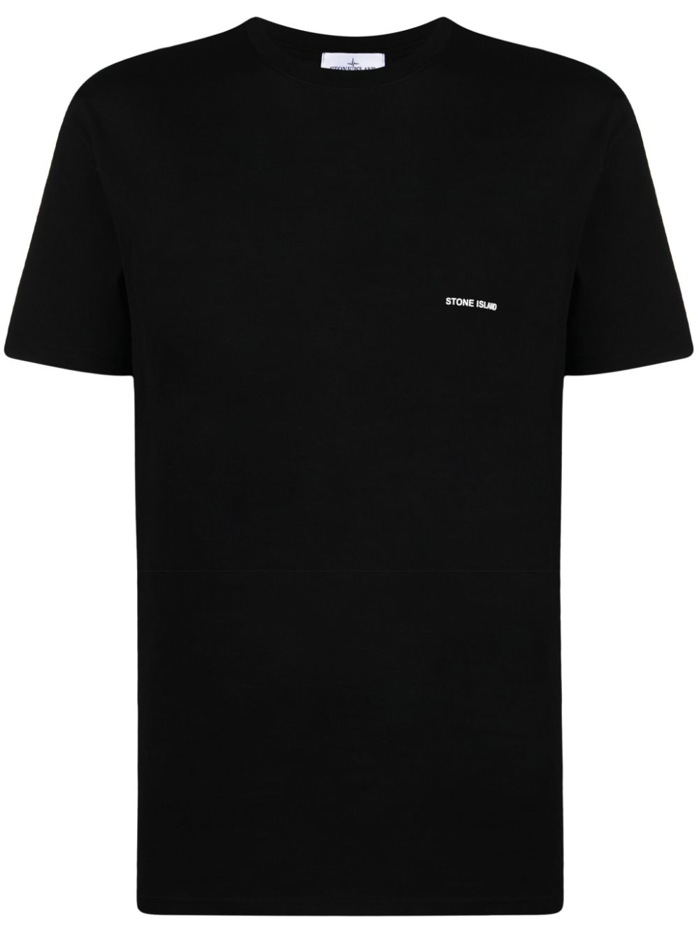 Stone Island Katoenen T-shirt met logo-reliëf Zwart