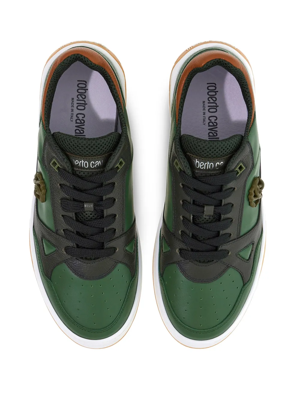 Roberto Cavalli debossed-logo trainers Green