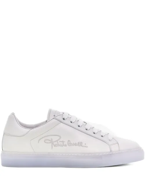 Baskets en cuir à logo embossé - Roberto Cavalli - Modalova