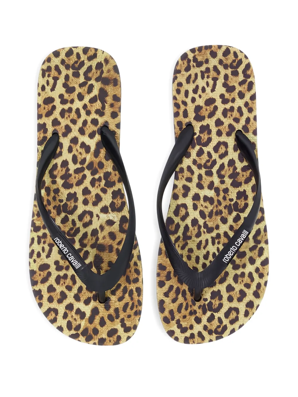 Roberto Cavalli leopard-print filp-flops Brown