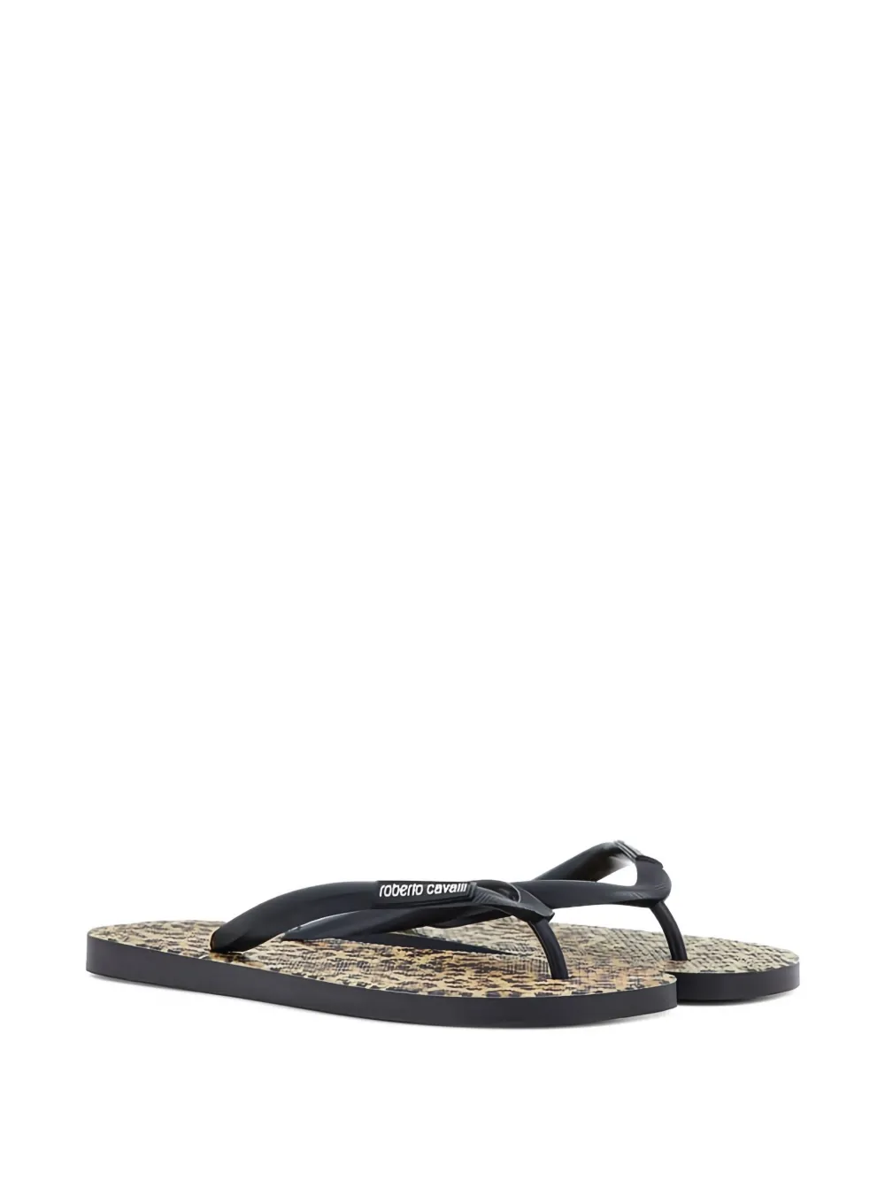 Roberto Cavalli leopard-print filp-flops Brown