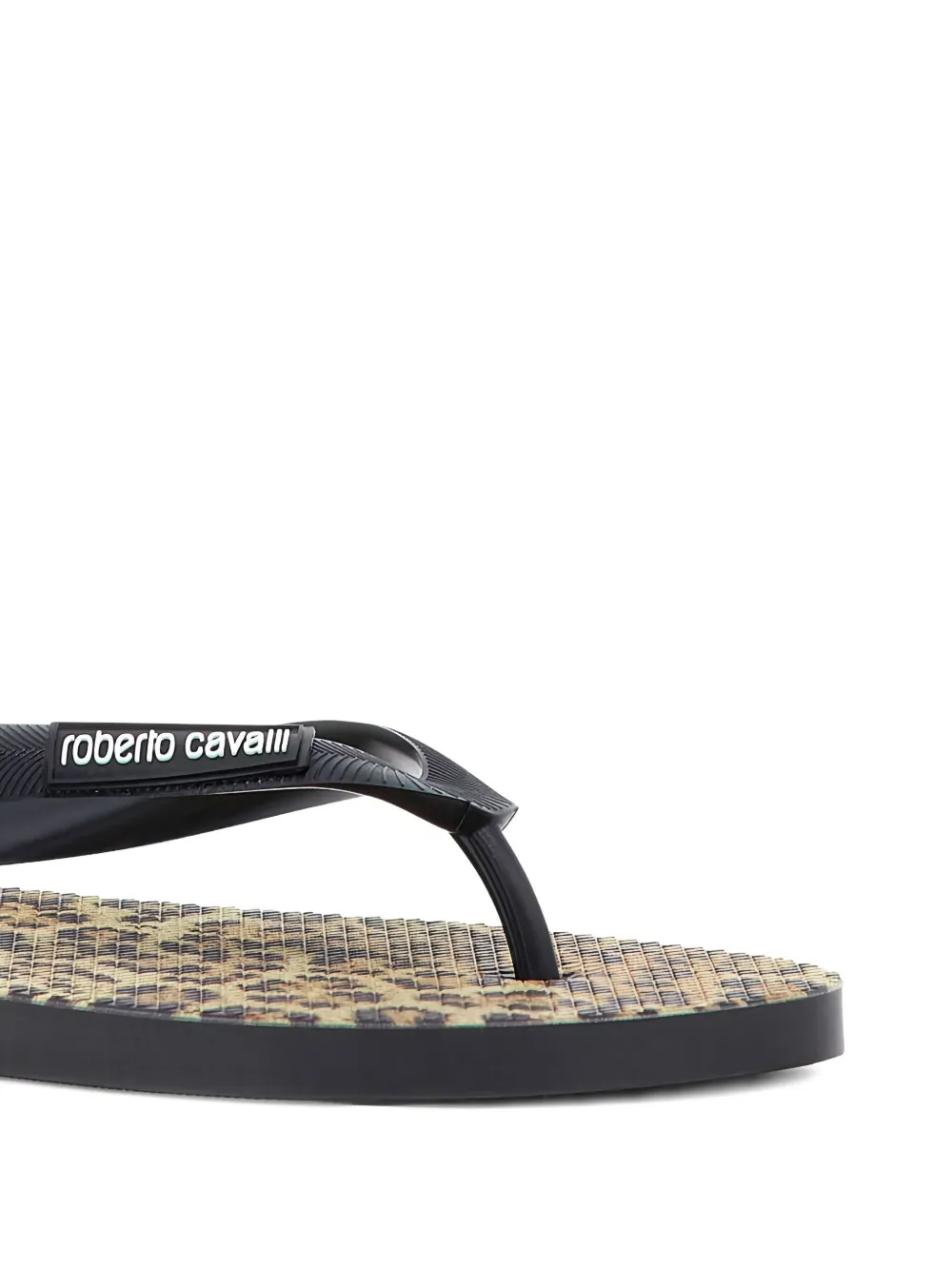 Roberto Cavalli leopard-print filp-flops Brown