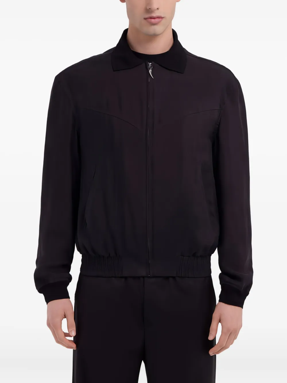 Roberto Cavalli Jack met geribbelde kraag Zwart