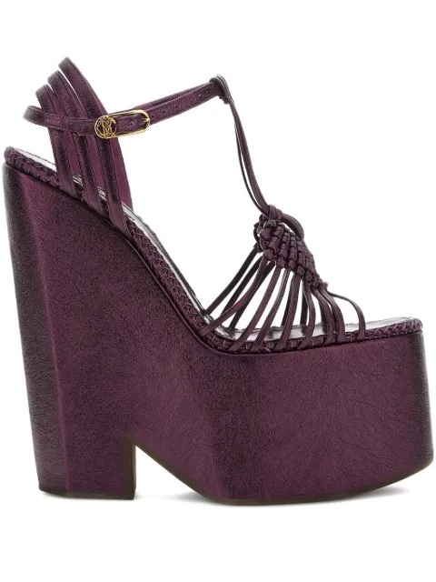 Roberto Cavalli knotted platform sandals