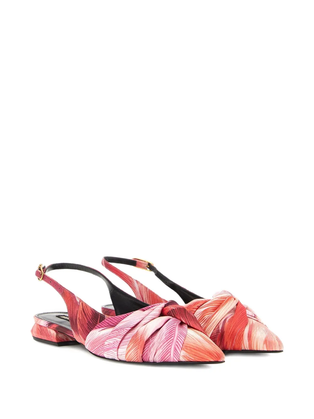 Roberto Cavalli slingback knot ballet flats Pink