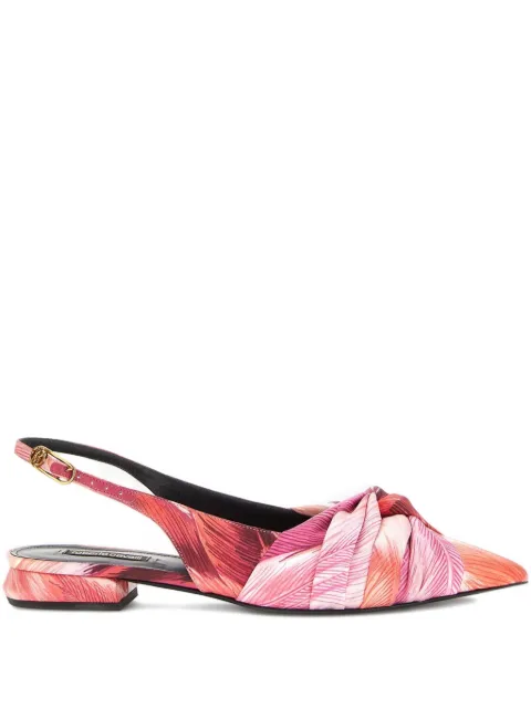 Roberto Cavalli slingback knot ballet flats
